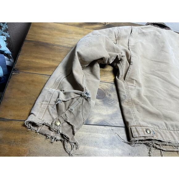 Vintage Y2K Carhartt J97 CML Detroit Canvas Work Jacket XL Distressed - Picture 15 of 16